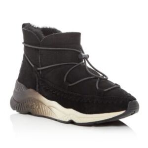 Ash Mitsouko Shearling Wedge Sneaker Booties Sz 37